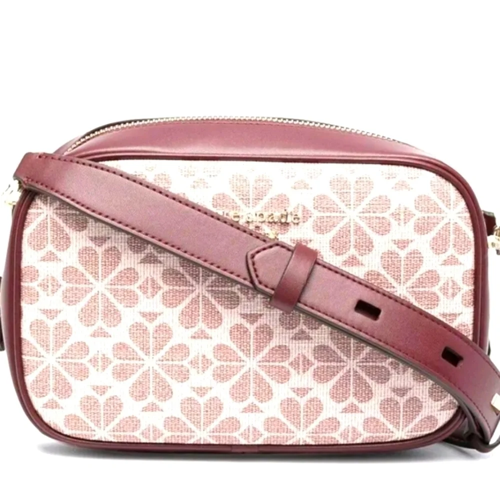 Kate Spade NWOT spade flower coated canvas infinite medium camera bag Pink